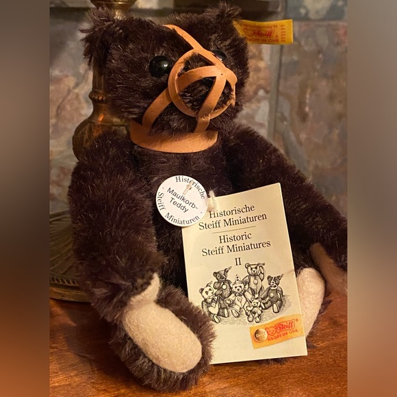 STEIFF 1990 LIMITED EDT. REPLICA 1908 MUZZLE BEAR/STEIFF 16cm MINI MUZZLE BEAR - Picture 14 of 15